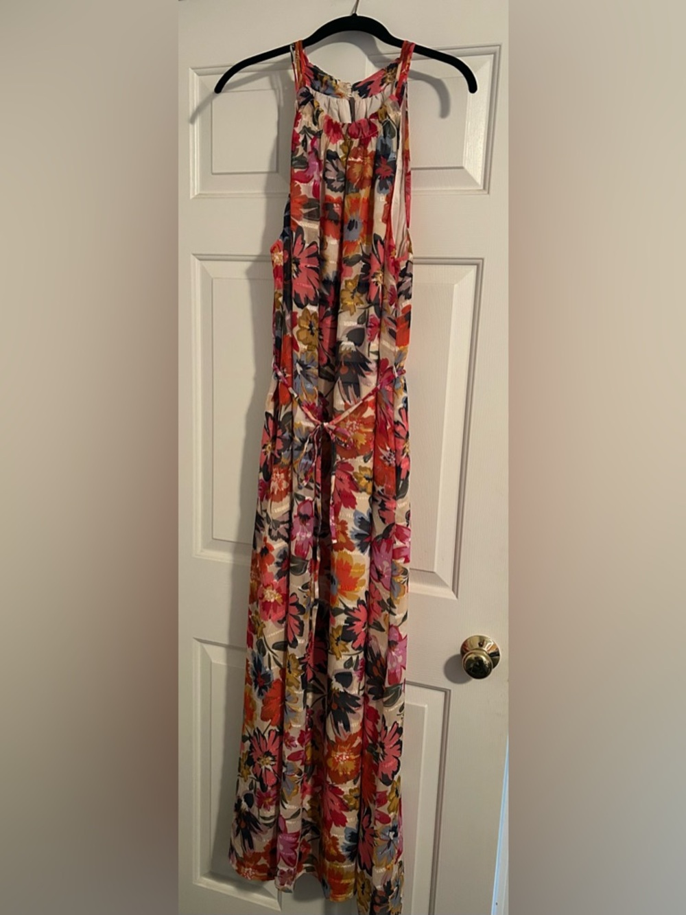 Maggy London Floral Halter Neck Dress